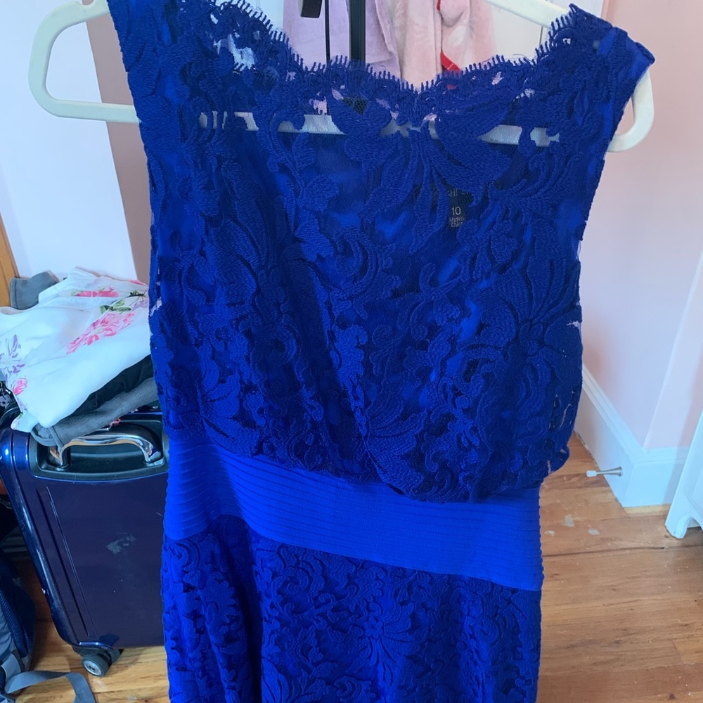 Blue lace dress